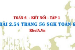 Bài 2.54 trang 56 SGK Toán 6 tập 1 Kết nối tri thức